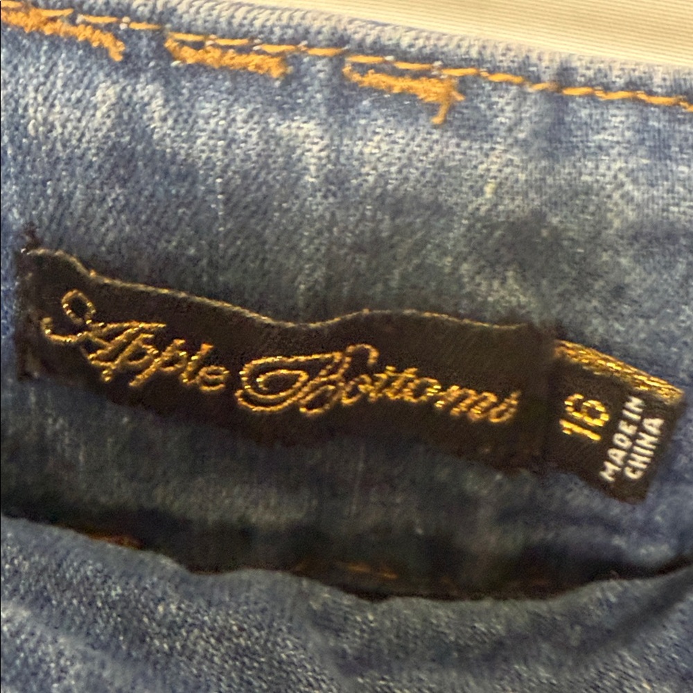 Vintage Apple Bottoms jeans accent pockets cinched ankle jogger jeans sz 16 - Picture 6 of 8